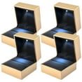 thumbnail image 1 of Yescom LED Ring Box Jewelry Wedding Engagement Proposal Lighted Pin Coin Case 4 Pack, 1 of 12