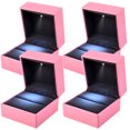 thumbnail image 1 of Yescom LED Ring Box Jewelry Wedding Engagement Proposal Lighted Pin Storage Case 4 Pack, 1 of 12