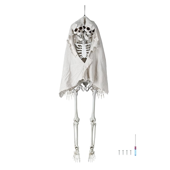 Yescom 5.4 Feet Life Size Two Head Skeleton Halloween Party Decoration Haunted House