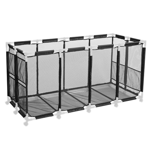 Yescom Mesh Cover Net Replacement Only for Mesh Pool Storage Bin Rolling Cart XXX-Large Black