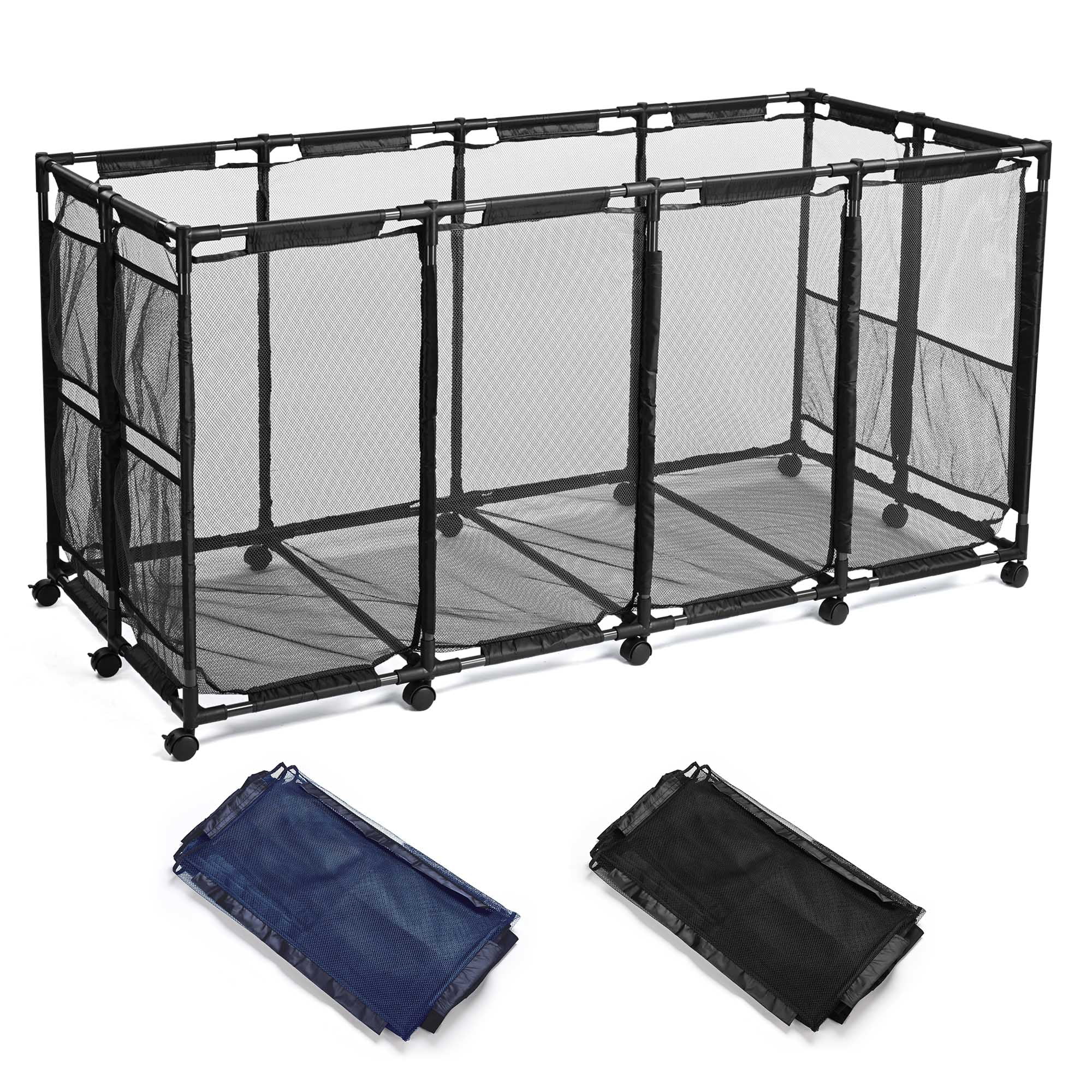 Yescom Mesh Pool Floats Storage Metal Frame Extra Large 12 Wheels ...