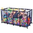 thumbnail image 1 of Yescom Pool Float Storage Mesh Rolling Toys Organizer Metal 12 Wheels XXX-Large 65"x30"x33" Blue, 1 of 11