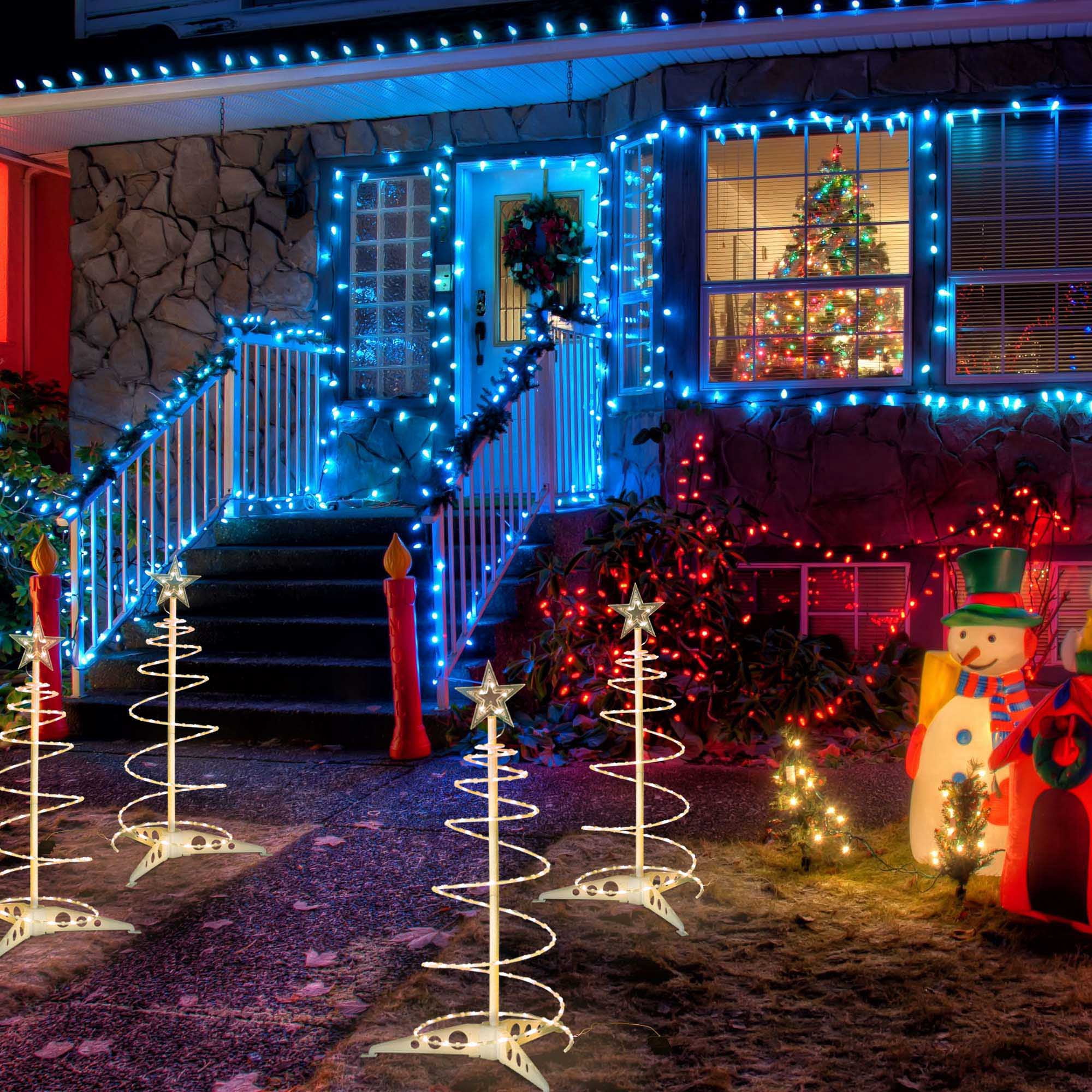 Yescom Munchkin 2ft LED Spiral Tree Light 79 LEDs Battery for Indoor ...