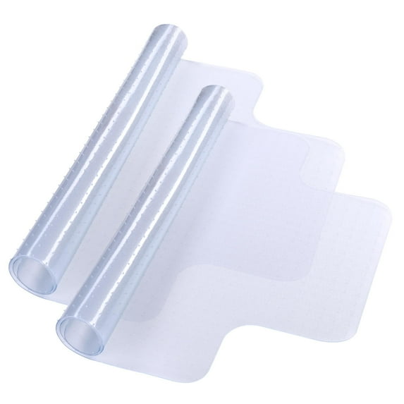 Yescom Clear Office Chair Mat for Low Pile Carpet 48" x 36" Thicken 1/8" with Lip 2PCS Plastic Floor Protector Home Studio