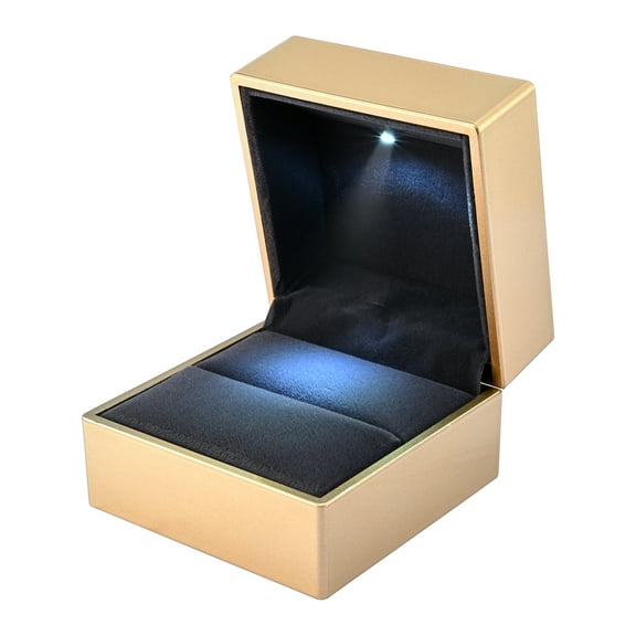 Yescom Portable LED Ring Box Jewelry Wedding Engagement Proposal Lighted Ear Ring Case