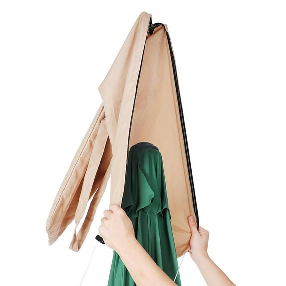 Yescom Portable Patio Umbrella Protective Cover Carry Bag Sew-in Wands Quick Removal Water Resistant Polyester 13ft