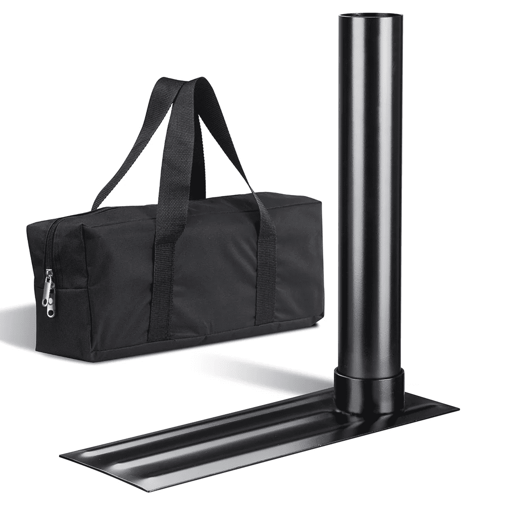 Yescom Portable Telescopic Tailgating Flagpoles Tire Mount, Black