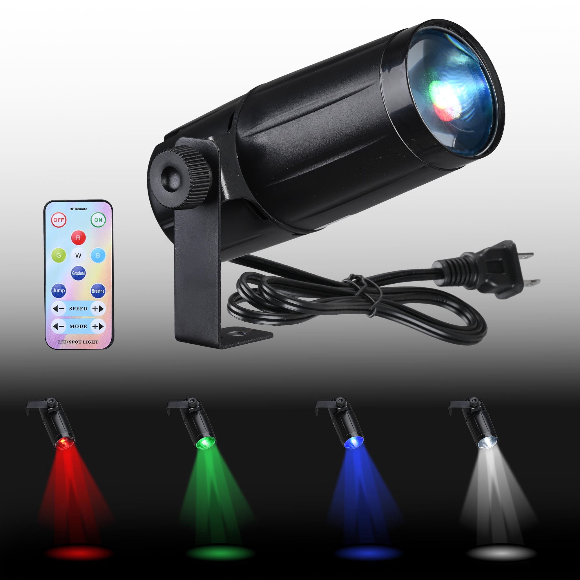 Mini Moving Head DJ Lights, RGBW Beam, DMX Stage Lights, Sound