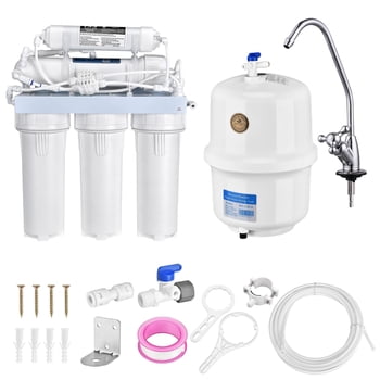 Yescom RO Water Filter System 5 Stage Reverse Osmosis WQA Certified 100 GPD Under Sink Filtration
