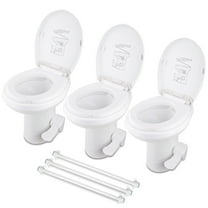 Yescom RV Toilet Gravity Flush Camper Toilet 20" High Profile Travel Trailer Toilet for RV 3 Packs