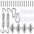 thumbnail image 1 of Yescom Rectangle Sun Shade Sail Hardware Kit 5" 304 Anti-Rust Stainless Steel M6 Accessory 40pcs for Outdoor Canopy, 1 of 12