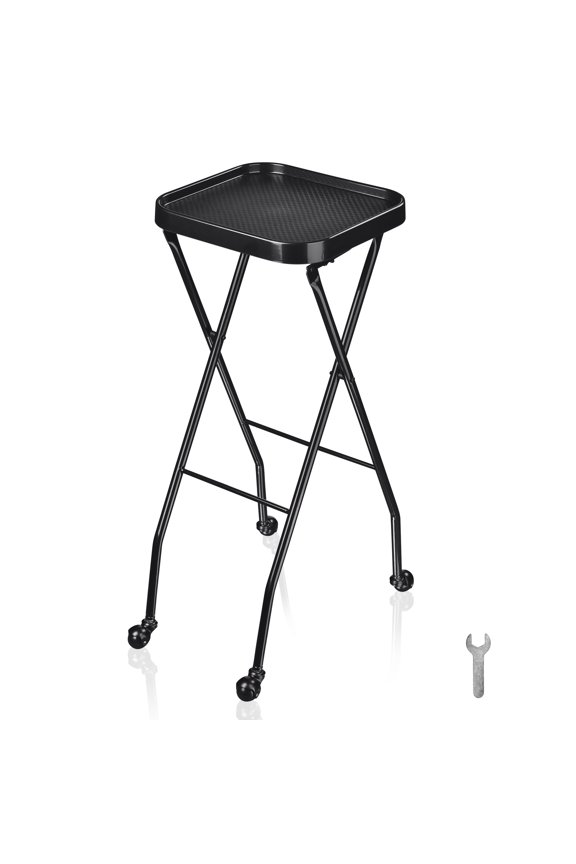Salon Folding Rolling Tray Station Service Trolley Storage Cart For Barber Shop