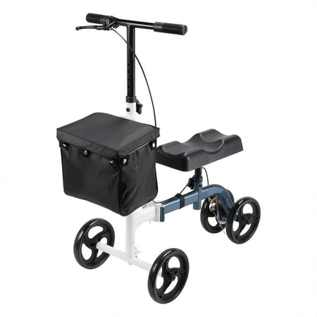 Yescom Steerable Knee Scooter Leg Walker Crutches Alternative with Dual Braking System