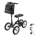 thumbnail image 1 of Yescom Steerable Knee Scooter with 12" Wheels, Medical Foldable All Terrain Walker for Foot Surgery, Black, 1 of 10