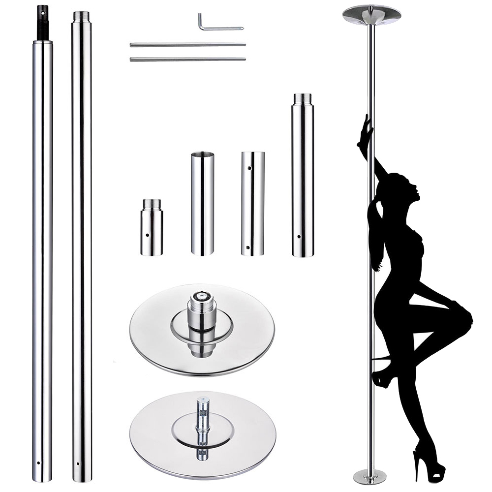 Yescom Stripper Pole 9.25 FT Dancing Pole 45mm Dance Pole Kit Static Spinning for Party Club Fitness Silver, Max Load 1102 Lbs - image 1 of 11