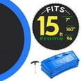 thumbnail image 1 of Yescom Trampoline Mat & Pad Replacement Kit w/ 96V-Ring for 15ft Round Trampoline Frame Blue, 1 of 9