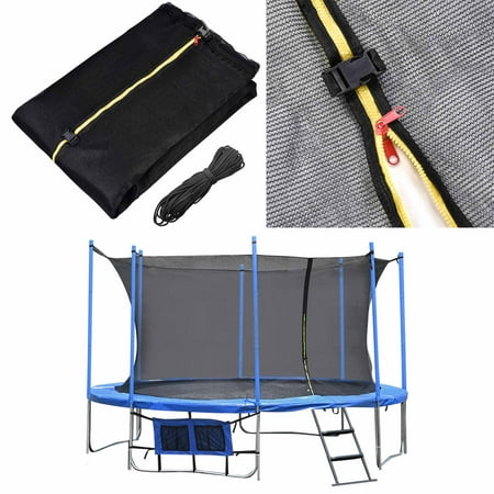 Yescom Trampoline Round Enclosure Net 15Ft 8 Pole Fence Mesh Netting Fits All Brands (Net Only)