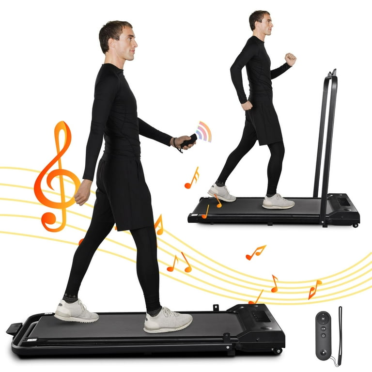 Yescom 2.25HP Compact Treadmill Under Desk Folding Electric with Bluetooth Remote Walmart