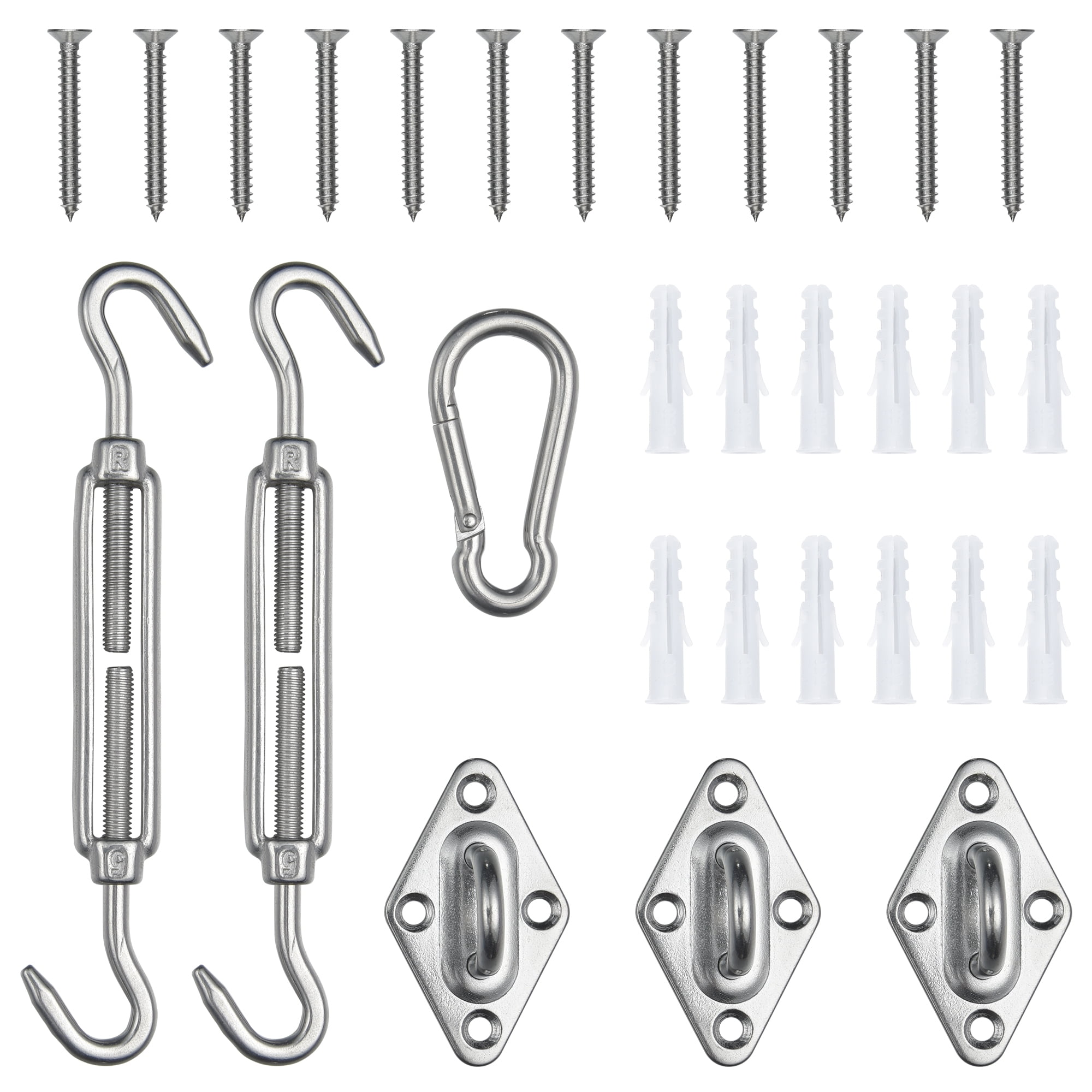 Stainless Steel Triangle Sun Shade Sail Hardware Kit