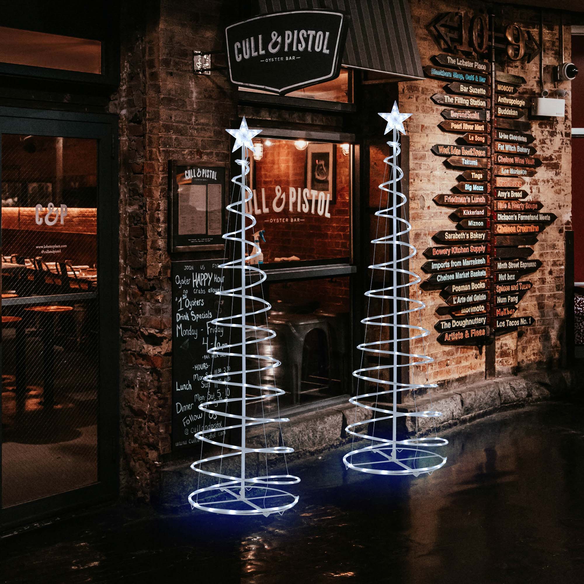 Yescom Twinkle 6Ft Spiral Christmas Tree Light 182 LED 8model USB ...