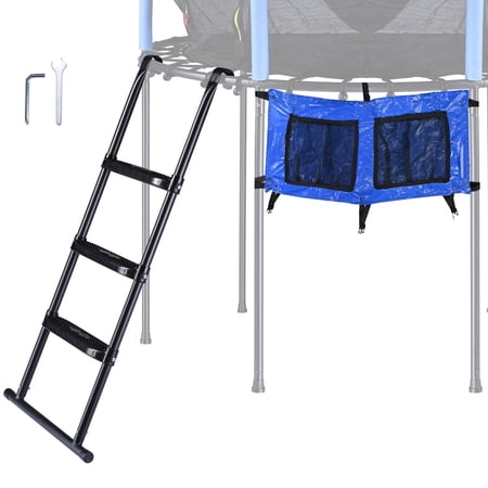 Yescom Universal 3 Step Trampoline Ladder with Shoe Bag,Wide Skid-Proof Steps Fit 15 FT or Larger Trampolines Kid Outdoor