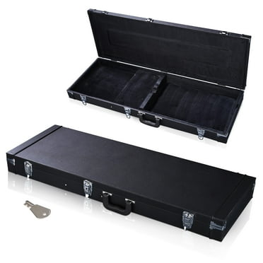 Yescom Universal Square Electric Guitar Hard Case Wooden Hard Shell Carrying Case with Key