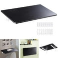 thumbnail image 1 of Yescom Wall Mounted Floating Folding Desk Wooden PC Dining Drop Leaf Table 24"x16" 50lbs Weight Capicity for Study Black, 1 of 10