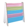 thumbnail image 1 of Yescom Wood Kids Book Shelf Sling Storage Rack Organizer Bookcase Display Holder White, 1 of 9