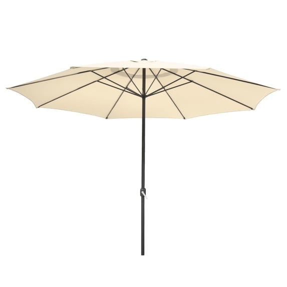 Yescom 13FT Aluminum Patio Umbrella 8-Rib Heavy Duty Table Parasol Crank Outdoor Garden Deck Beach Furniture