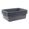 thumbnail image 1 of Yesdate 4-Pack 32 L Large Bus Tubs, Commercial Tote Box, Plastic Bus Box, Grey, 1 of 6