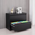 thumbnail image 1 of Yesfashion 2 Drawer Lateral Filing Cabinet for Legal/ Letter A4 Size,Metal Steel Large Deep Drawers Locked By Keys,Locking Wide File Cabinet for Home Office, 1 of 7