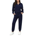 thumbnail image 1 of Yesfashion 2 Piece Sweatsuits Outfits For Women 1/3 Zip Pullover Jogger Sets With Pockets, 1 of 5