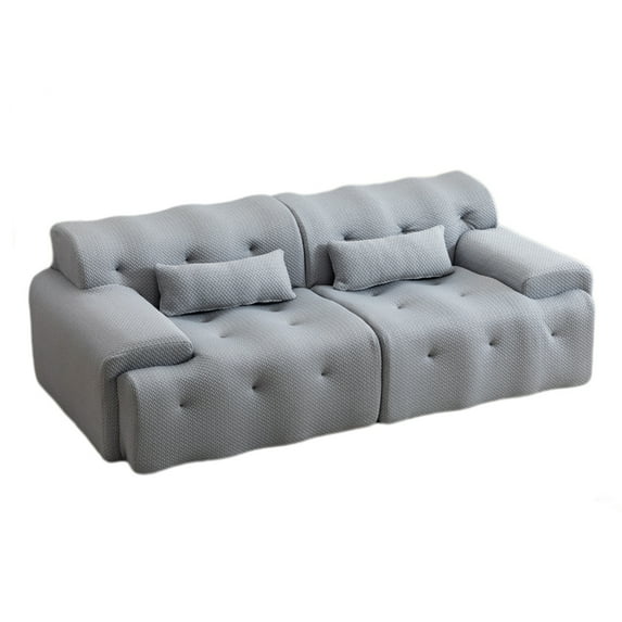 Yesfashion 2 Seater Sofa Furniture, High-Density Pure Foam Comfy Couch, No Assembly Required, Upholstered Loveseat Sofa for Living Room, Bedroom, Office, Reading Nook