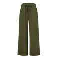 thumbnail image 1 of Yesfashion 2025 Women Sports  Pants High Waist Casual Wide Leg Long Lounge Pull On Trousers with Pocket, 1 of 8