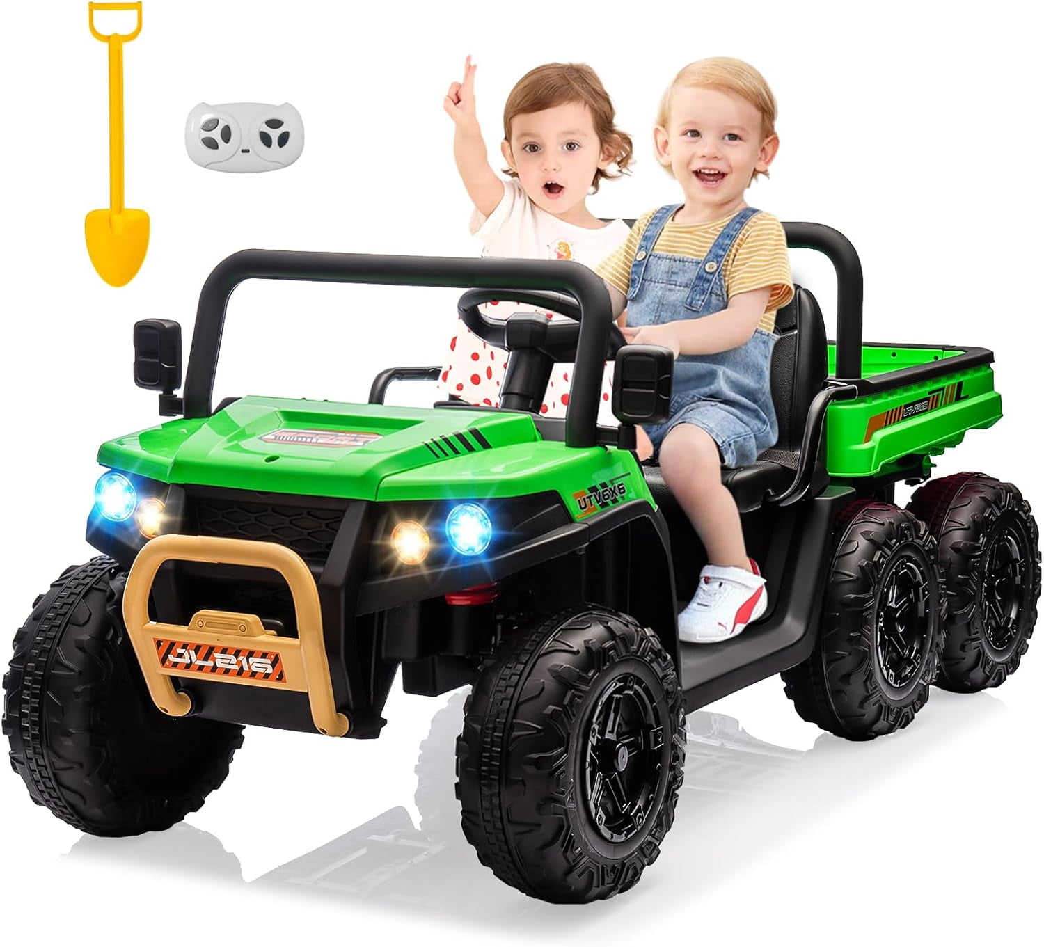 Walmart Ride Yesfashion 24V 2 Seater Ride on Car 6 Wheels Ride on Dump Truck w ...