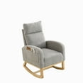 thumbnail image 1 of Yesfashion 27.6"W Modern Rocking Chair,Accent Upholstered Rocking Glider Chair with High Backrest,Armrests,2 Side Pocket,Lounge Chair for Home Living Room Bedroom Office, 1 of 10