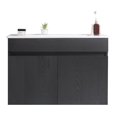 thumbnail image 1 of Yesfashion 30 Inch Wall Mounted Bathroom Vanity, Bathroom Cabinet with Ceramic Sink, Overflow, 2 Full-extension Doors, Waterproof Single Sink Bathroom Vanity Cabinet, 1 of 7