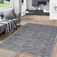 thumbnail image 1 of Yesfashion 4' x 6' Machine Washable Area Rug Soft Low-Pile Non-Slip Modern Gray Solid Area Rug for Living Room Bedroom Kids Room, 1 of 6