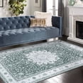 thumbnail image 1 of Yesfashion 4' x 6' Machine Washable Area Rug Vintage Persian Floor Cover Floral Print Distressed Carpet Non-Slip Low Pile Rug for Home Decor, Gray, 1 of 8