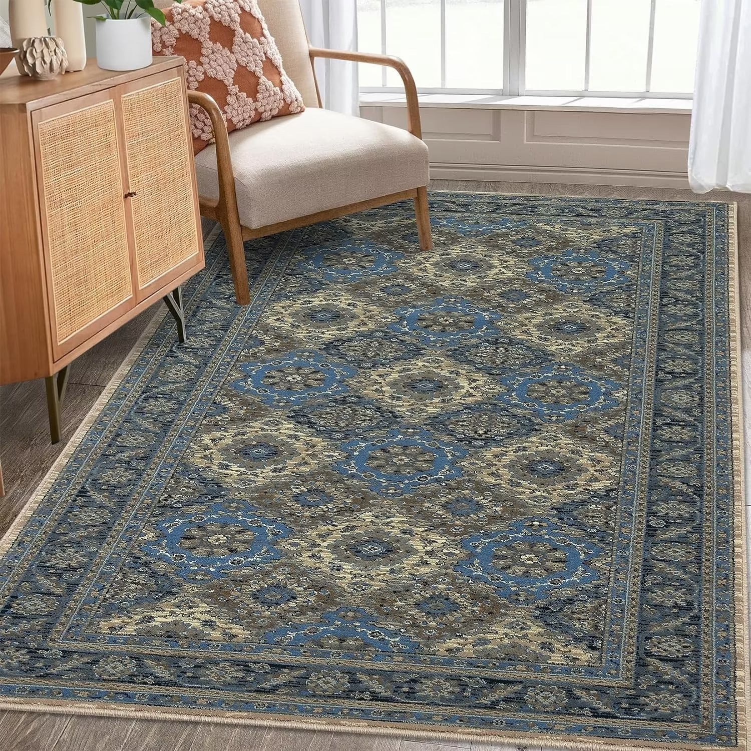 Yesfashion 8' x 10' Living Room Bedroom Area Rug Vintage Oriental ...