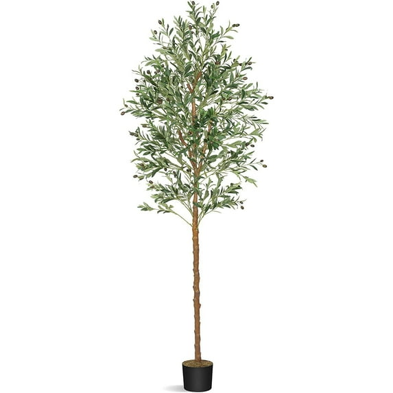 Yesfashion 83" Artificial Plant Olive Tree Faux Plant for Home Decor Indoor Outdoor Office
