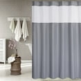 thumbnail image 1 of Yesfashion 84 inches Tall Extra Long Shower Curtain with Snap-in Liner Heavy Weight Water Resistant Shower Curtains, 72" x 84", Gray, 1 of 8