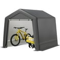 thumbnail image 1 of Yesfashion Yesfashion 8x12x7 ft Portable Shed, Outdoor Storage Shelter,Heavy Duty Waterproof Storage Tent Sheds with Roll-up Zipper Door, for Motorcycle, Bike, Garden Tools, 1 of 7