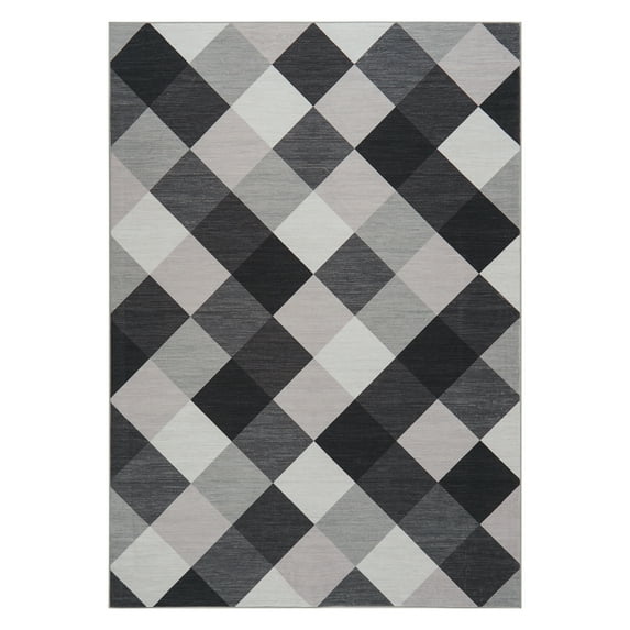 Yesfashion Area Rug for Living Room Modern Washable Soft Large Abstract Rugs, Non-Slip Low Pile Carpet for Bedroom Dining Room Home Office
