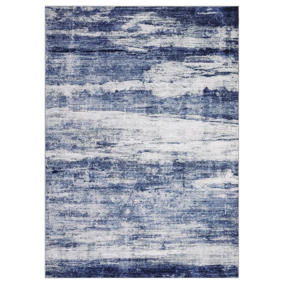 Yesfashion Area Rugs Washable Large Modern Abstract Living Room Rug Soft Anti Skid Carpets Abstract-Layered