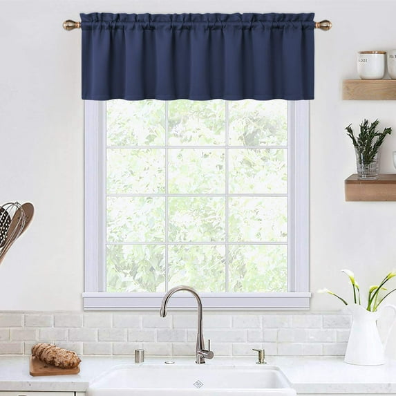 Yesfashion Blackout Kitchen Curtains, Thermal Insulated Short Curtains for Small Window Cafe Bathroom Basement, 1 Panel