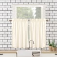 thumbnail image 1 of Yesfashion Cafe Curtains,100% Water Repellent Soft Fabric Short Curtains with Embossed Bubble Textured for Kitchen Bathroom, Set of 2, 1 of 8