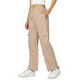 thumbnail image 1 of Yesfashion Cargo Pants Women Baggy Casual High Waisted Straight Leg Pants Loose Trousers with Pockets, 1 of 5