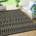 thumbnail image 1 of Yesfashion Carpets Area Rugs Washable 100% Polypropylene Turkish Outdoor Flat Weave Carpet Terrace-Morocco-Bekaa TRC3003 Black 8'9"*12'2", 1 of 7