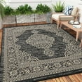 thumbnail image 1 of Yesfashion Carpets Area Rugs Washable 100% Polypropylene Turkish Outdoor Flat Weave Carpet Terrace-Persia-Winnie TRC3103 Black 4'*5'3", 1 of 7